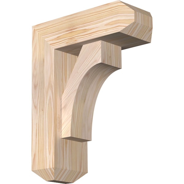 Ekena Millwork Westlake Craftsman Smooth Bracket w/ Offset Brace, Douglas Fir, 5 1/2"W x 14"D x 18"H BKT0604X14X18WTL04SDF - main